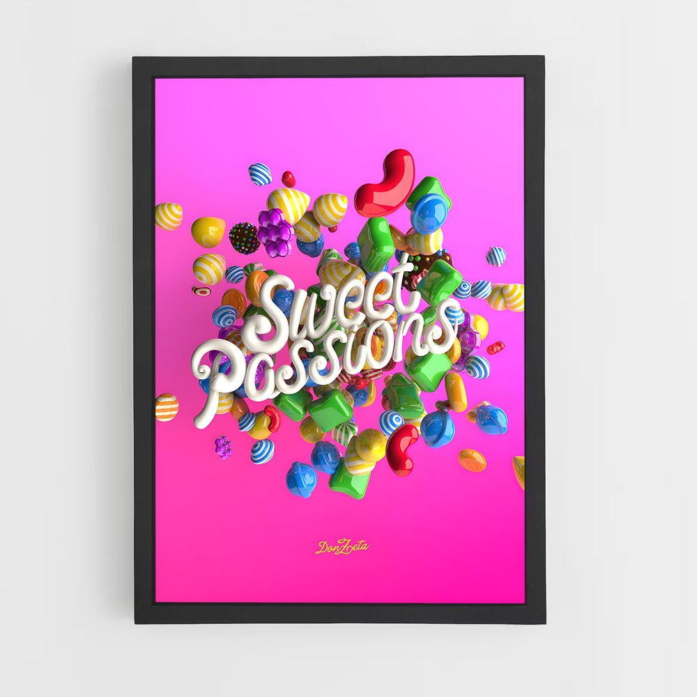 Poster Bonbons Éclatants – affiche Candy crush (vue 2)